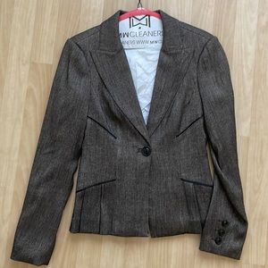 bebe suit fit and flare trousers